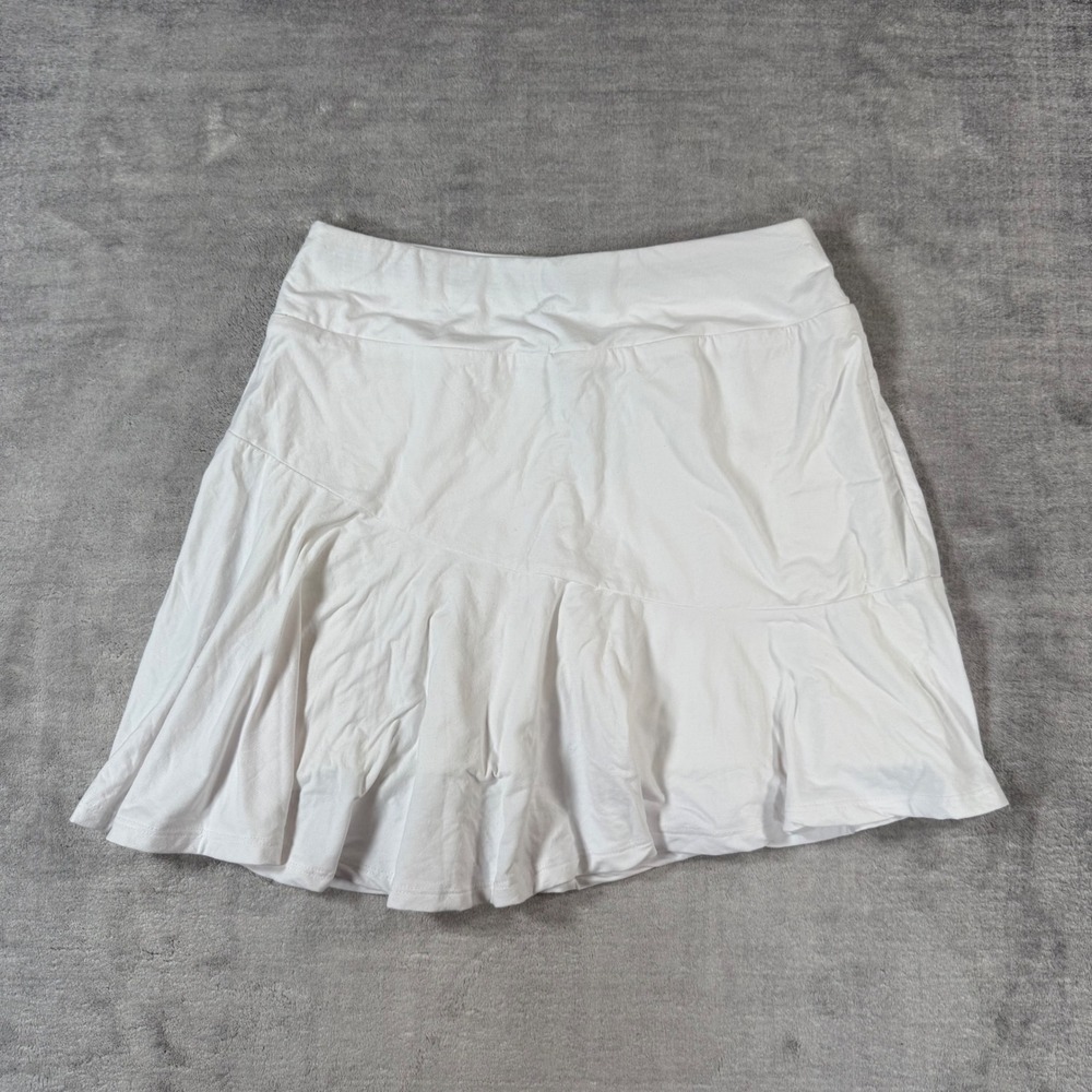 Fama Zee Skirt Womens Small White HiTek4 Athletic Tennis Golf Ruffle Skrt NWT